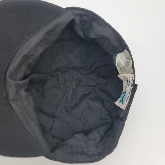 Vintage XSetmar New York Black Cabbie Boatmans Hat Stretch Fit Back Hat - Picture 6 of 11